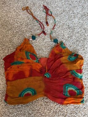 Zara Tie-Back Crop Halter Top